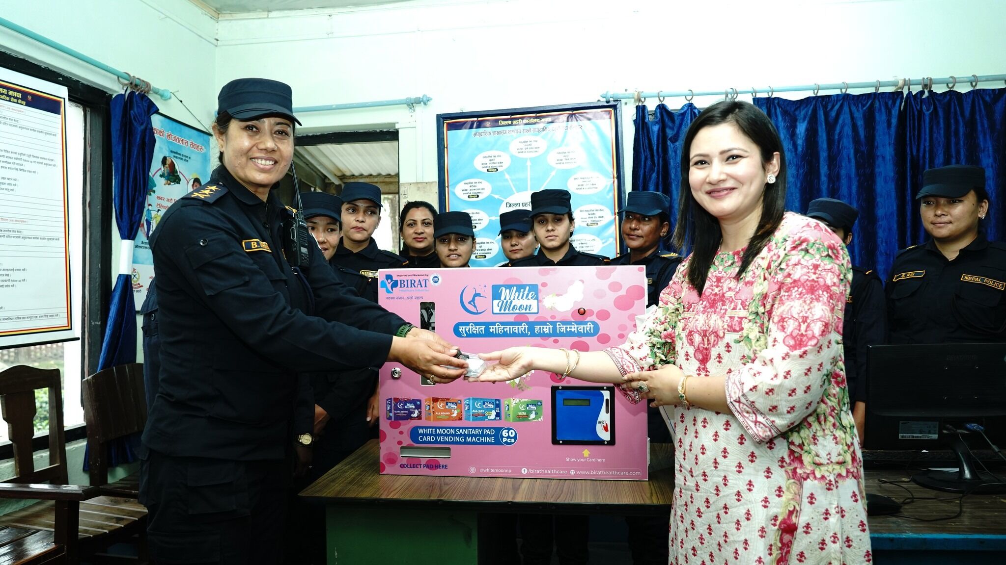 Sanitary Pad Vending Machine Handed Over to District Police Office Jhapa, Chandragadhi
